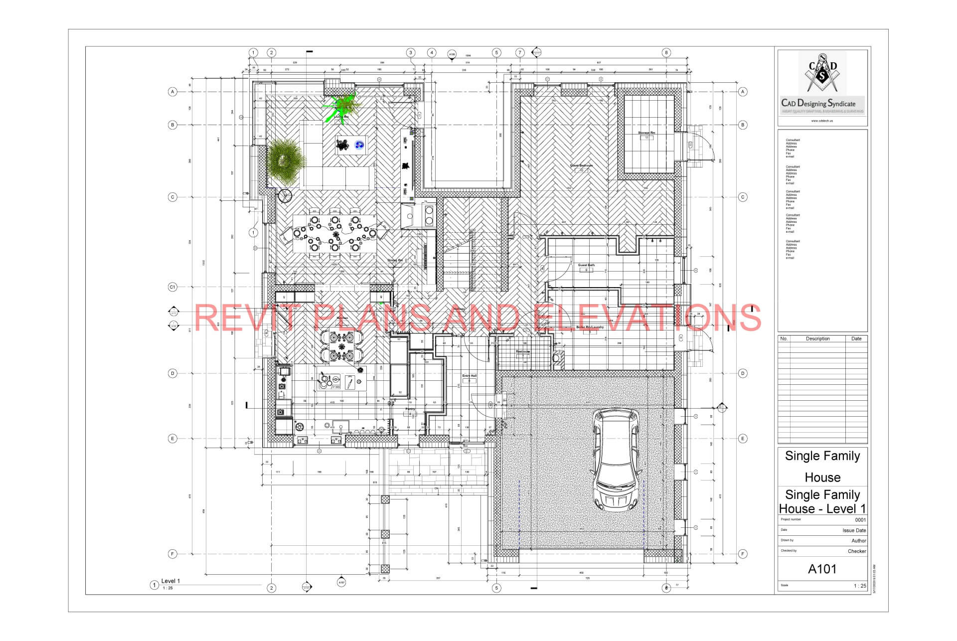 Revit residental plans and elevations