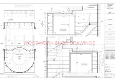 Wall Panels at Stairs - Plan and Elevations